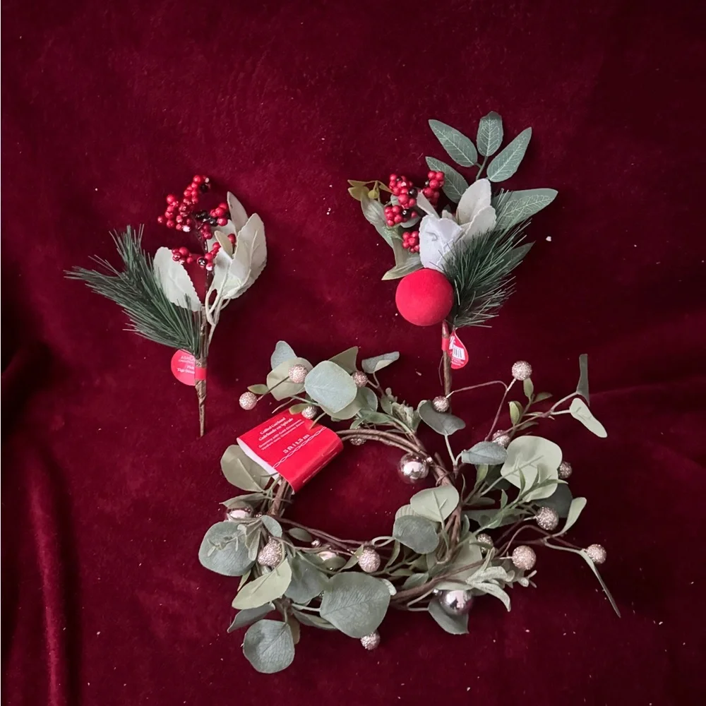 Ashland Red and Green Garland with Gold Accents